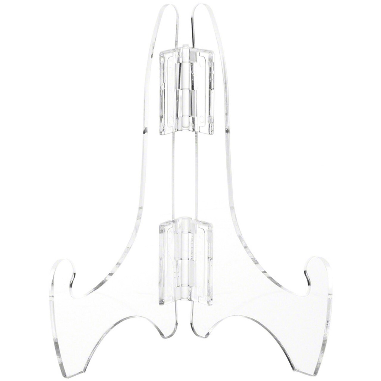 Plymor Clear Acrylic Adjustable Folding Display Easel, 6" H x 4" D (For 9" Plates)